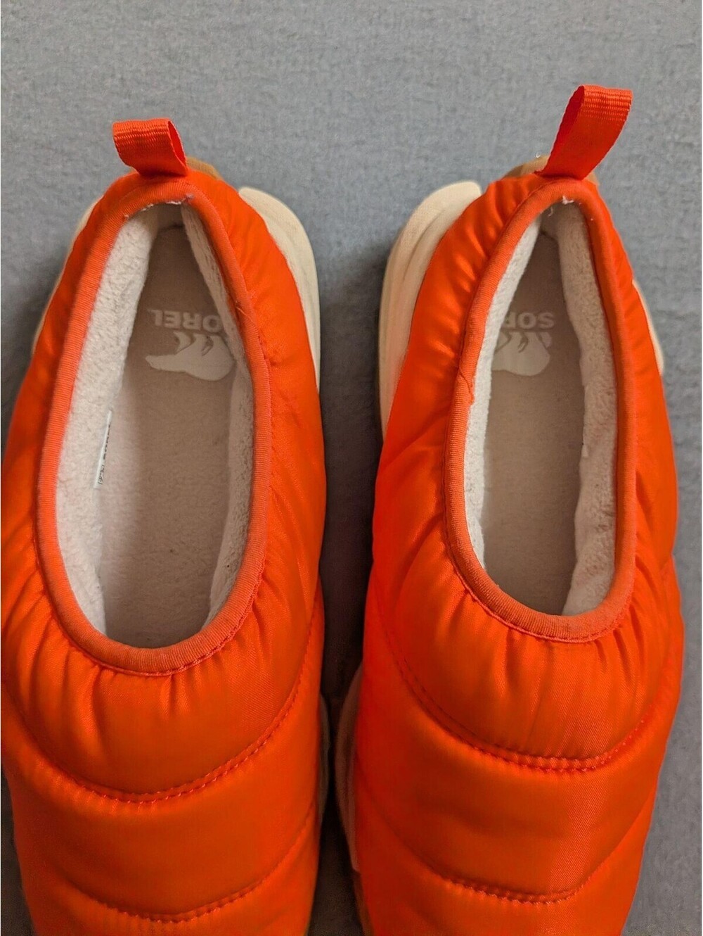 Sorel Slippers Womens Size 7.5 Orange Quilted Fleece Lined Slip On House Shoes - Picture 3 of 6